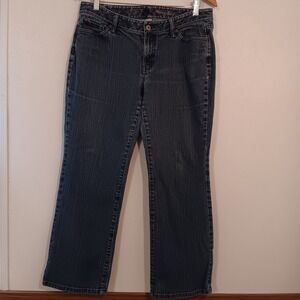 LOFT Curvy Boot Jeans Women's Dark Wash Denim Classic Casual